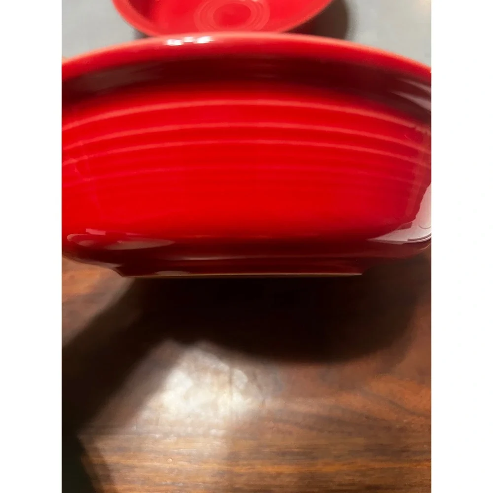 Vintage Fiesta Scarlet Red Ceramic Medium‎ Cereal Bowl 6 7/8